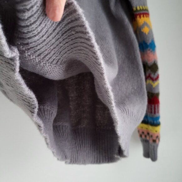 Knit Sweater • Multicolor Nordic Pattern • Size L - Picture 6 of 7